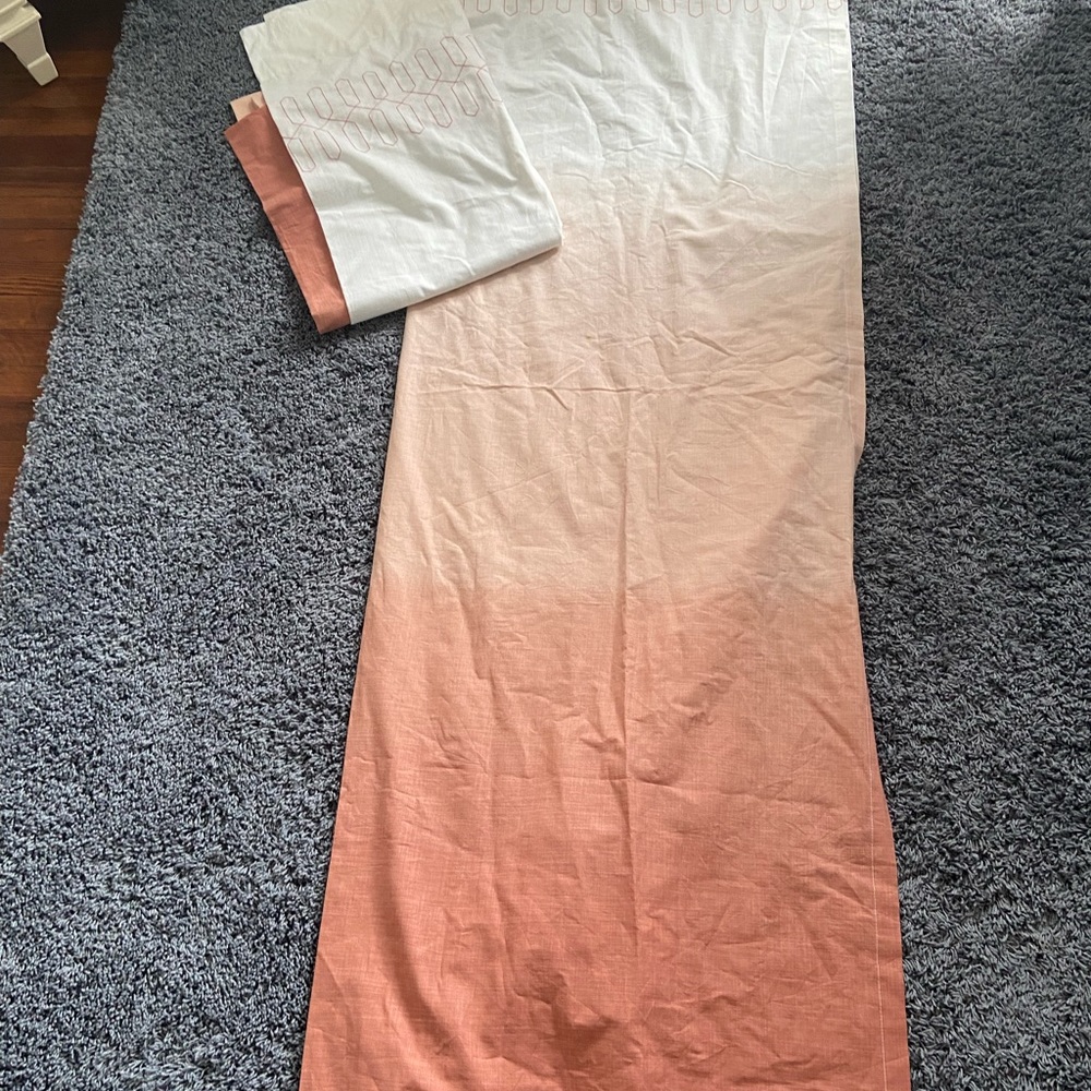 Vue Arashi Modern Boho Decorative Ombre Rod Pocket Window Curtain.